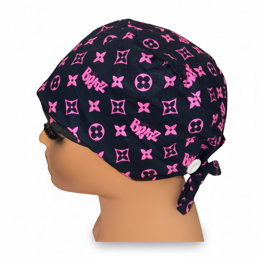 Midnight Muse Satin-Lined Scrub Cap Tie Back