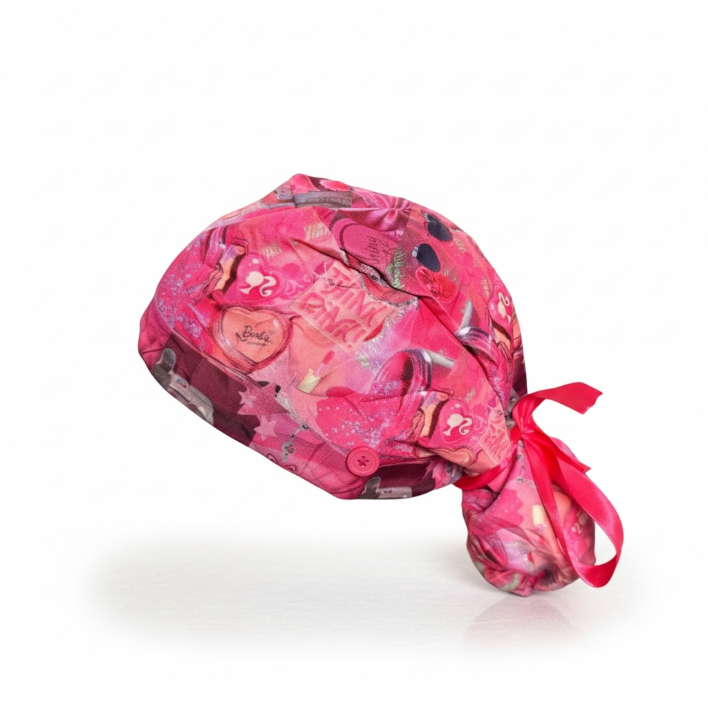 OOPS Ponytail Scrub Cap in Gloss Noir