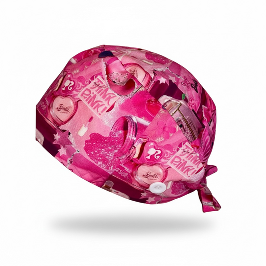 Gloss Noir Tie-Back Scrub Cap