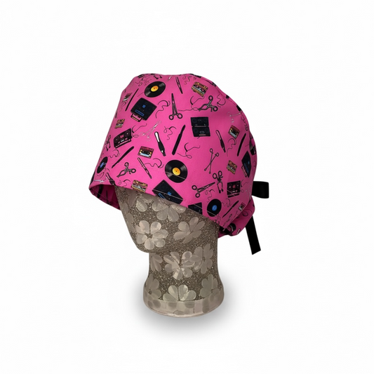 Scrubbing & Vibing High Ponytail Scrub Cap