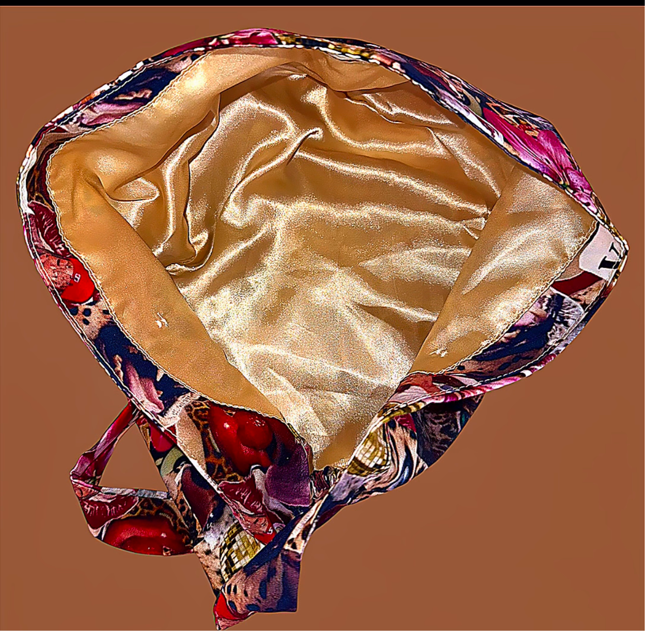 “Amour Jungle” Satin-Lined Scrub Cap