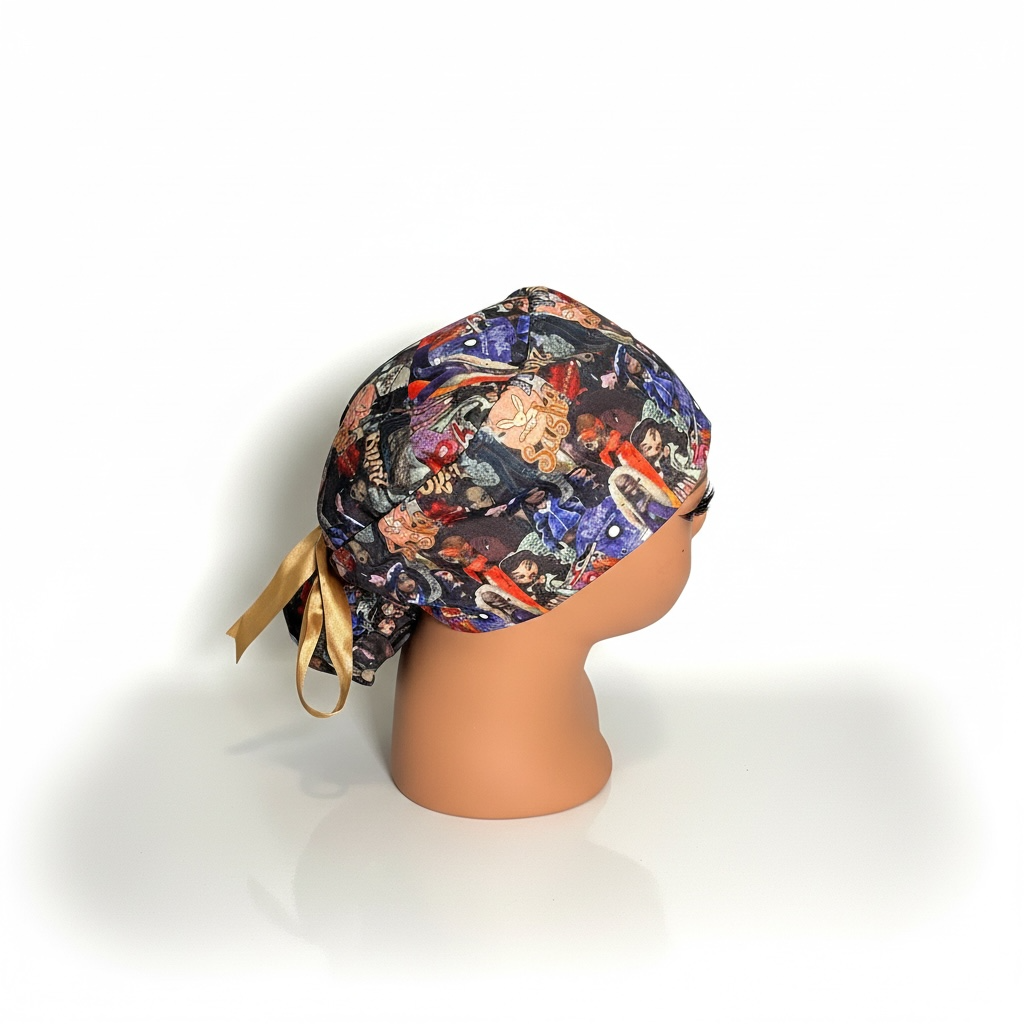 OOPS IT -GIRL PONYTAIL SATIN SCRUB CAP