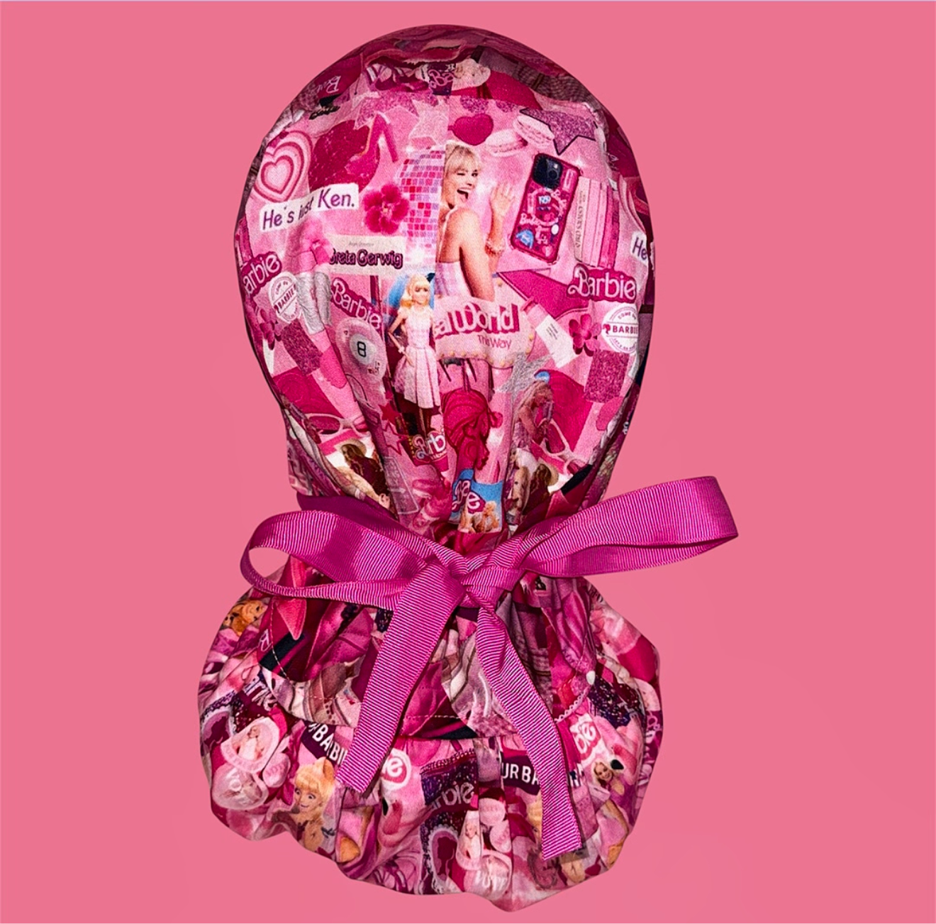Ponytail Scrub Cap in Gloss Noir