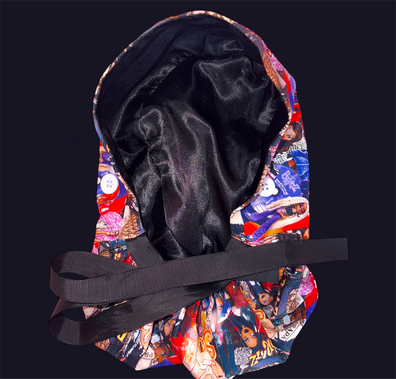 “Doll Energy” Ponytail Satin Scrub Cap