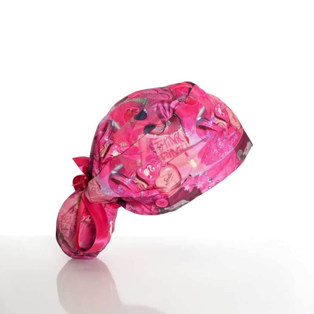 OOPS Ponytail Scrub Cap in Gloss Noir