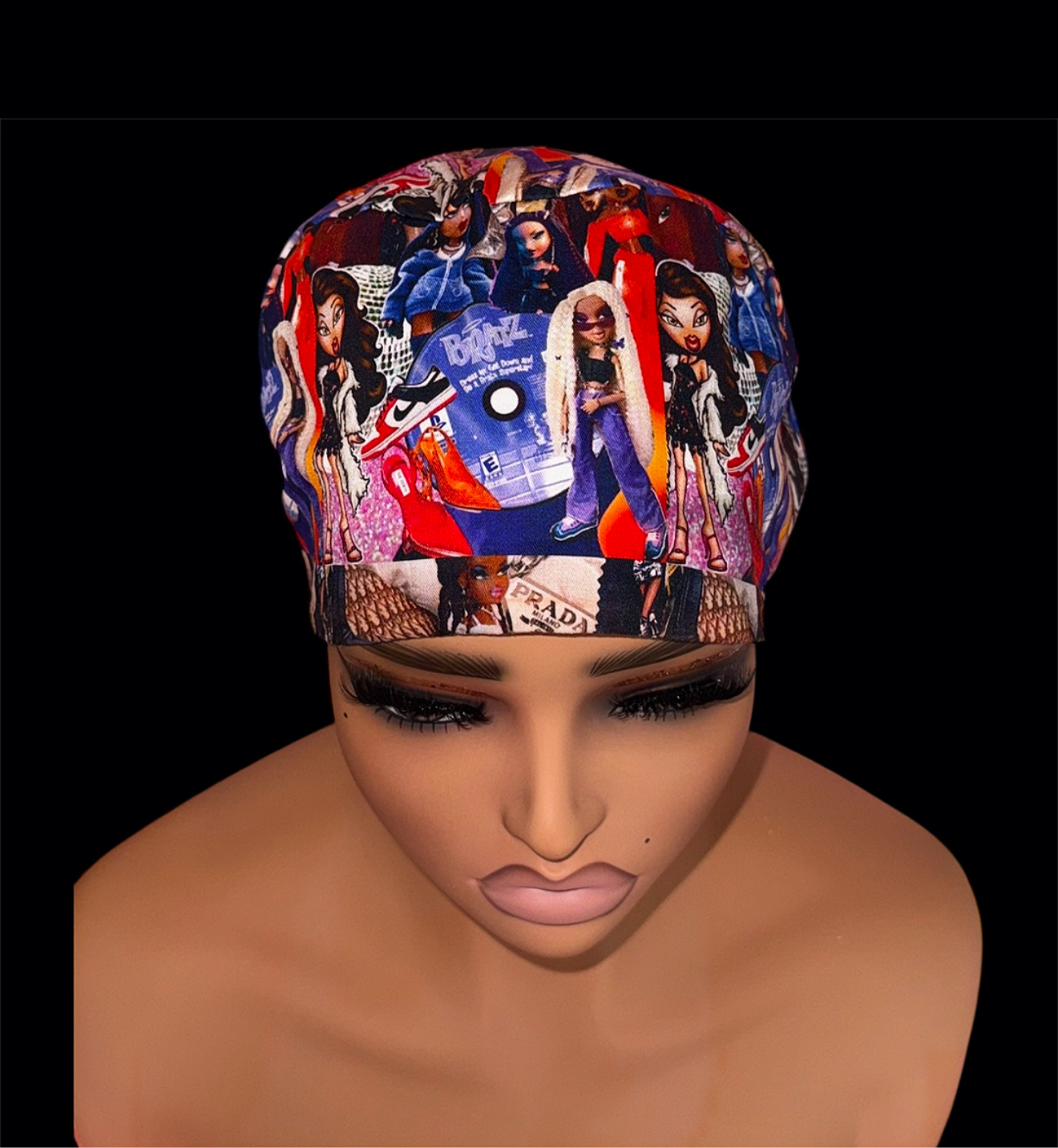“Doll Energy” Ponytail Satin Scrub Cap