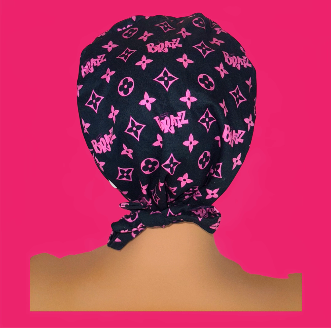 Midnight Muse Satin-Lined Scrub Cap Tie Back