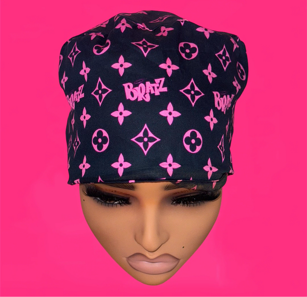 Midnight Muse Satin-Lined Scrub Cap Tie Back