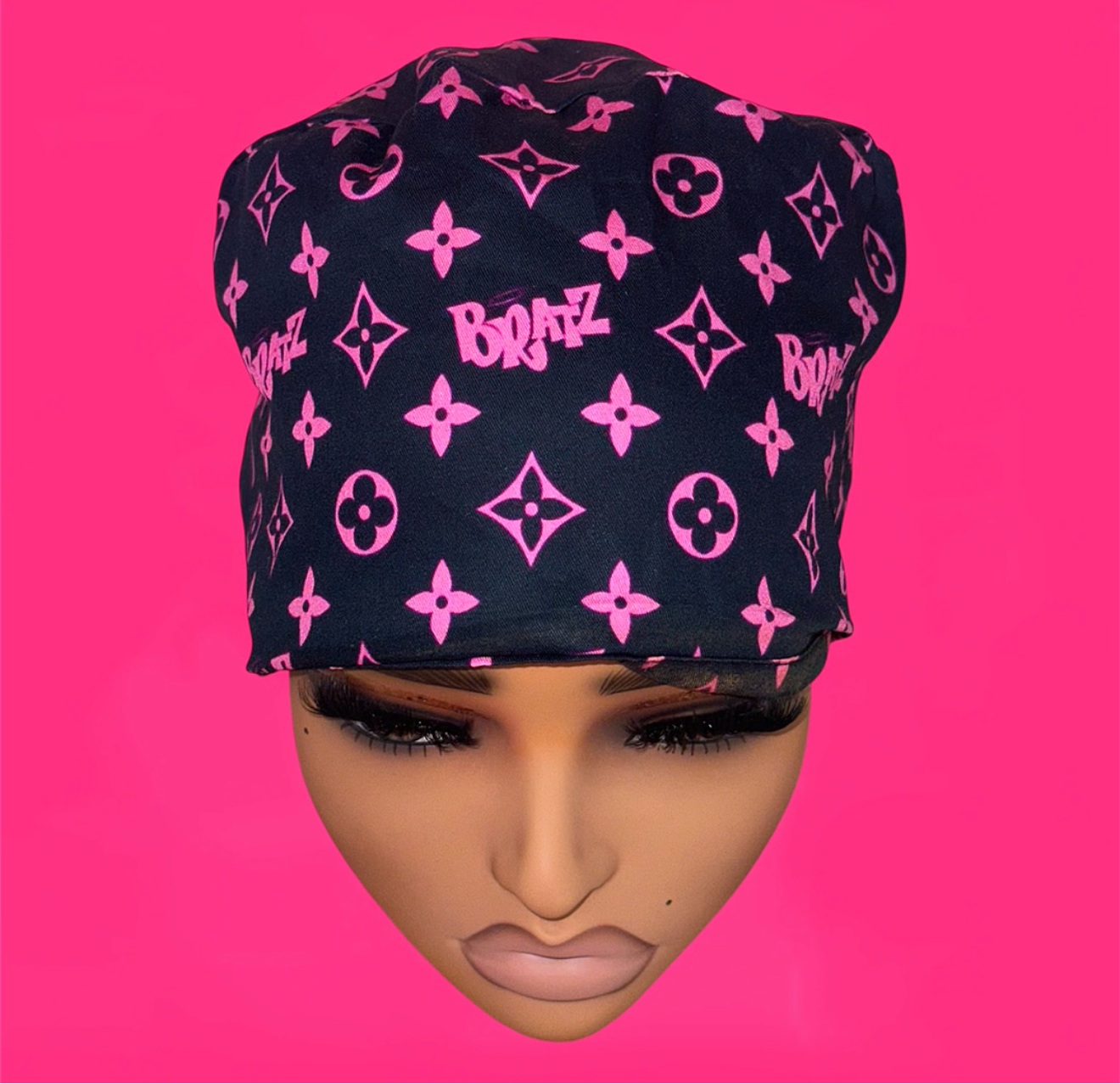 Midnight Muse Satin-Lined Scrub Cap Tie Back