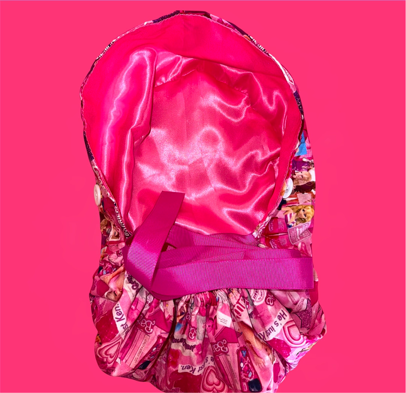 Ponytail Scrub Cap in Gloss Noir