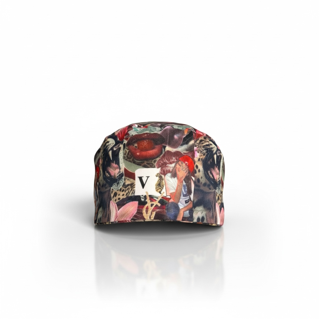 OOPS Amour Jungle” Satin-Lined PONYTAIL  Scrub Cap