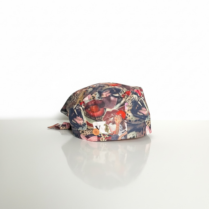 “Amour Jungle” Satin-Lined TIE - BACK Scrub Cap