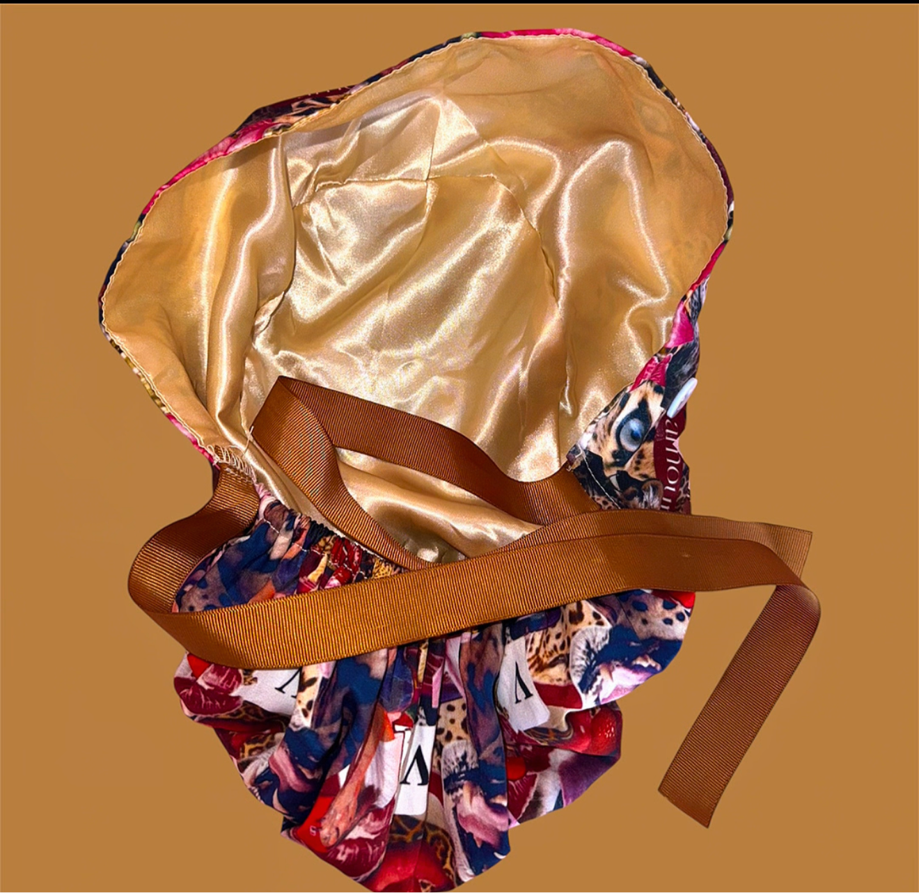 “Amour Jungle” Satin-Lined Scrub Cap