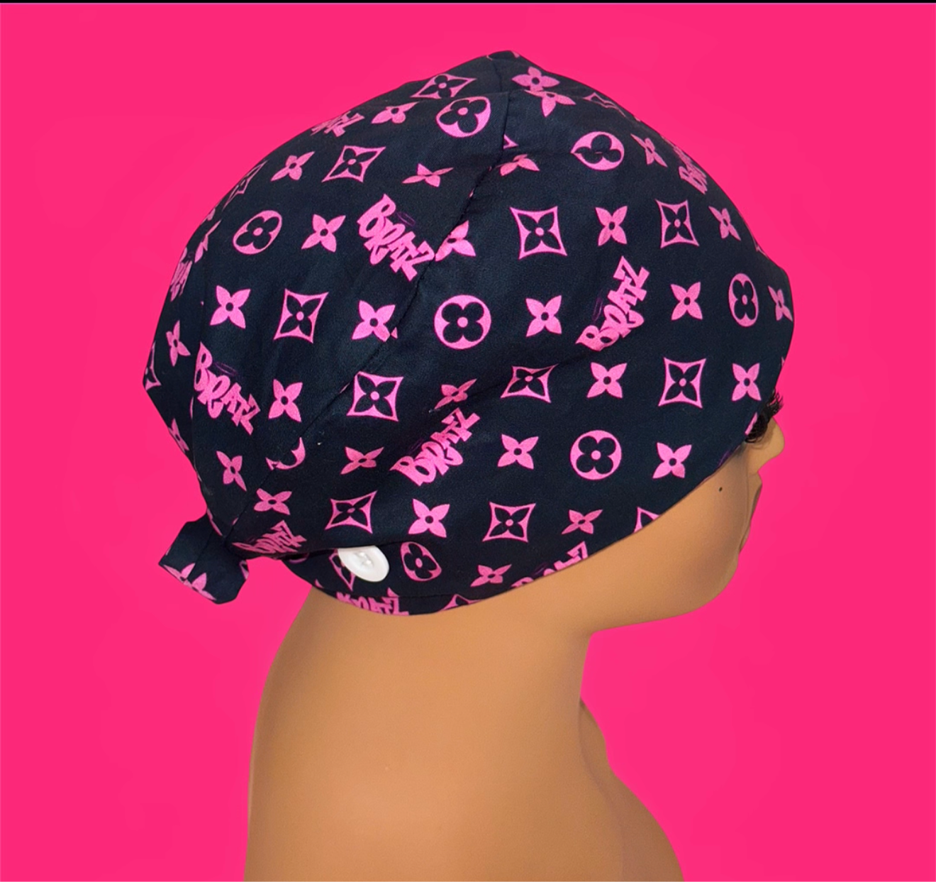 Midnight Muse Satin-Lined Scrub Cap Tie Back