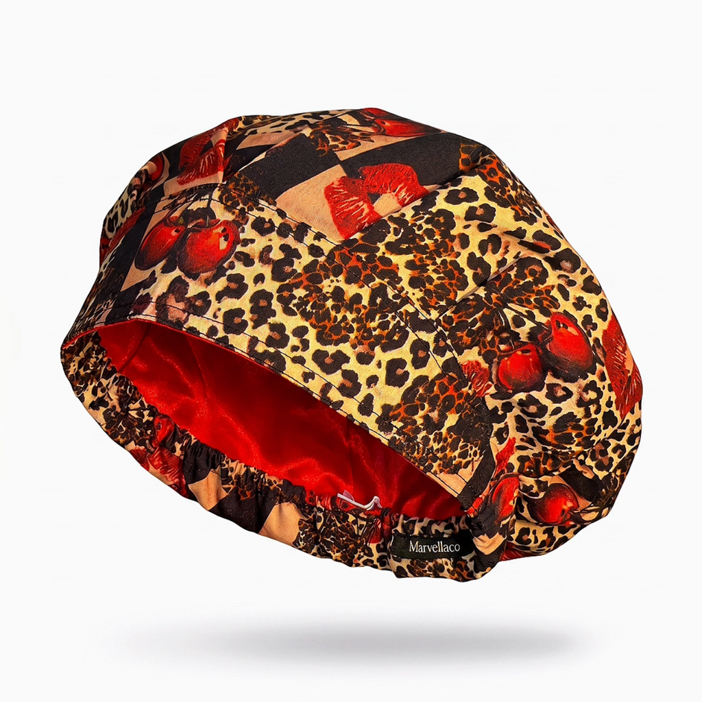 Kiss & Tell™ Satin-Lined Bouffant Scrub Cap